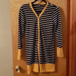 Bottom down extra-long cardigan